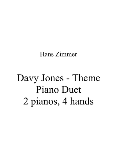 Davy Jones (arr. Ene Nixon)