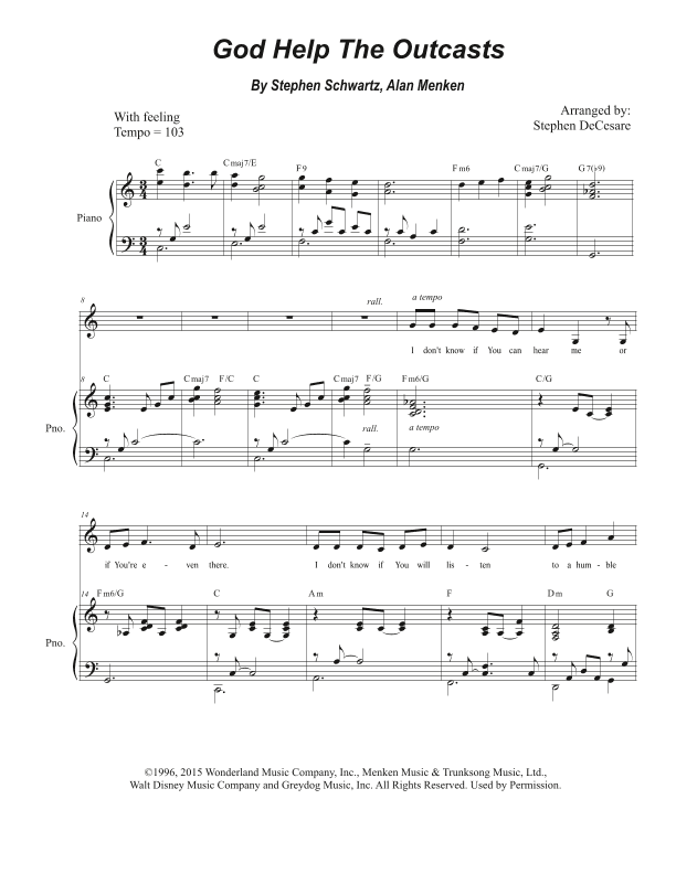God Help The Outcasts (arr. Stephen DeCesare)