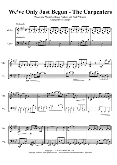 We've Only Just Begun (arr. Marmpy)