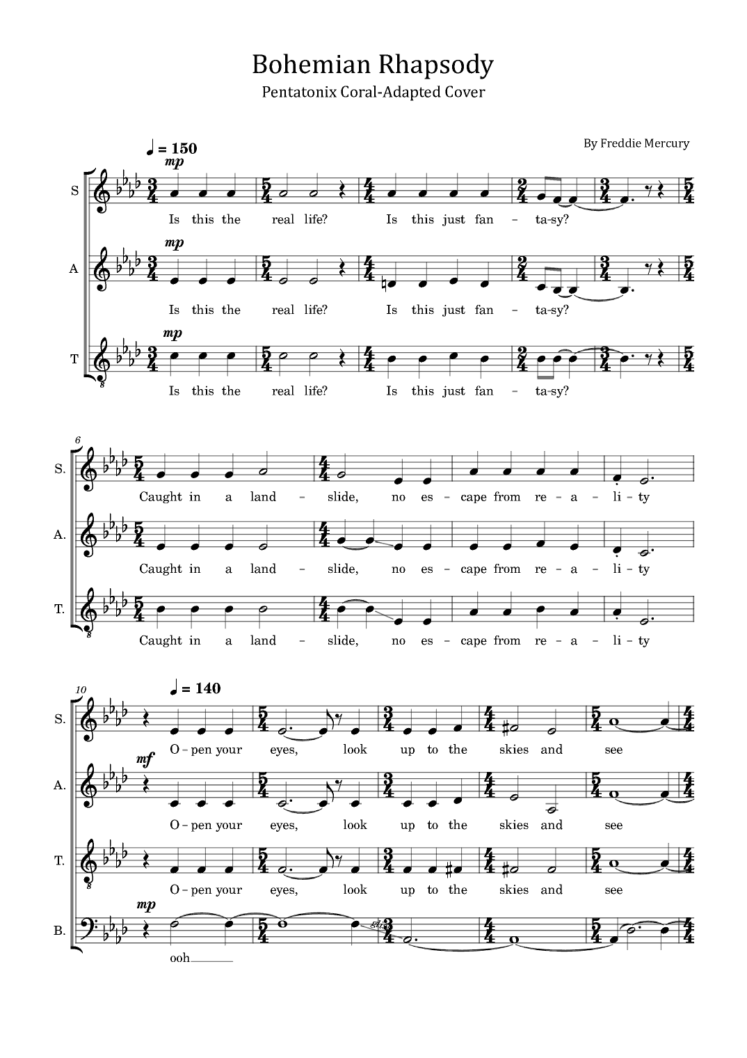 Bohemian Rhapsody (arr. poon)