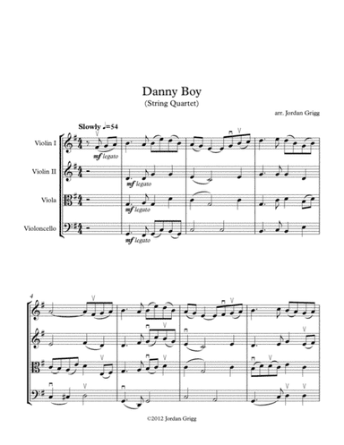 Danny Boy (String Quartet) (arr. Jordan Grigg)
