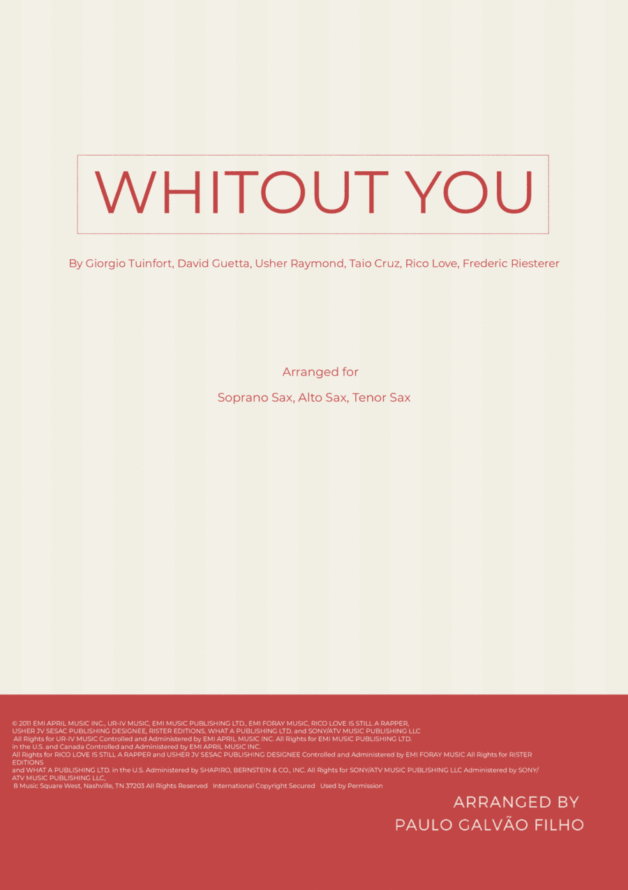 Without You (arr. Paulo Galvao Filho)