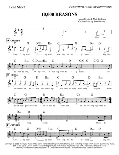 10,000 Reasons (Bless The Lord) (arr. Bob Barrett)