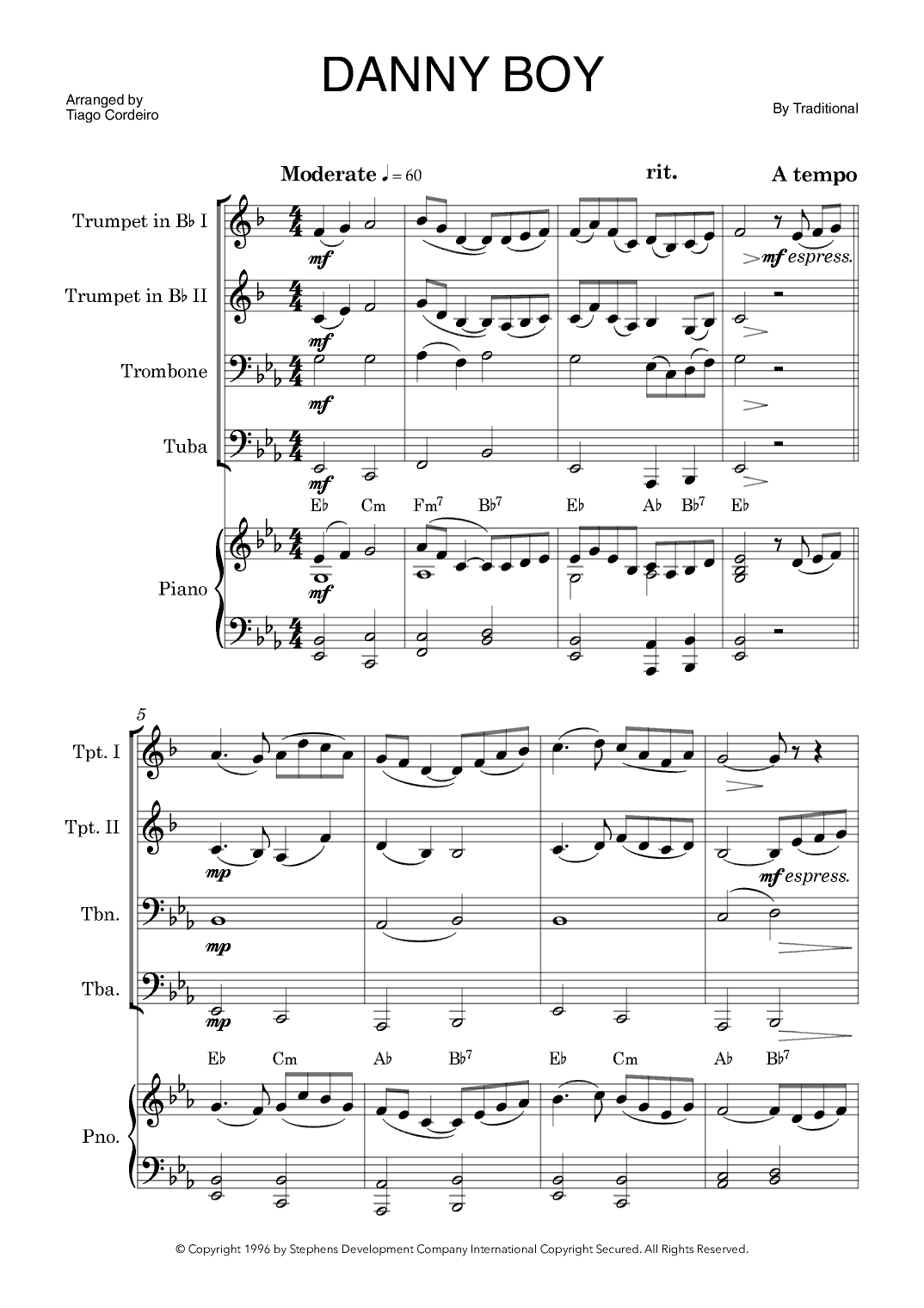 Danny Boy (arr. Tiago Cordeiro)