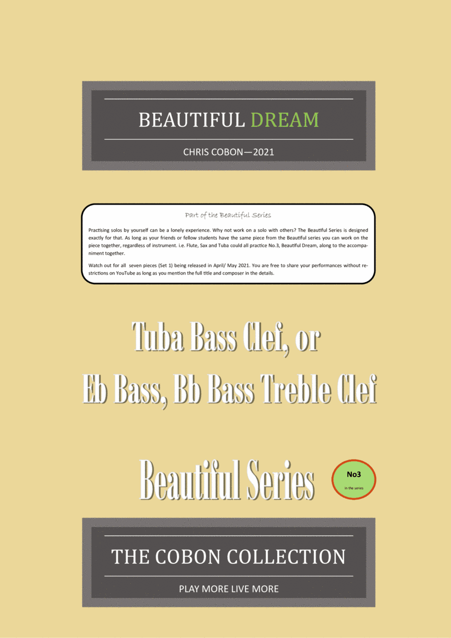 No.3 Beautiful Dream (Tuba, Eb Bass or Bb Bass)