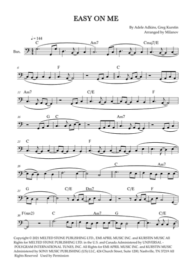 Easy On Me (arr. Milanov)