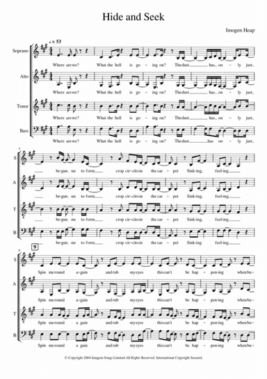 Hide And Seek (arr. Cassidy Allison)