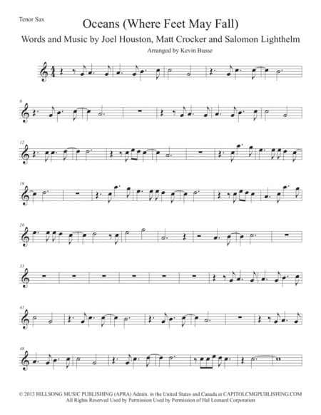 Oceans (Where Feet May Fail) (arr. Kevin Busse)