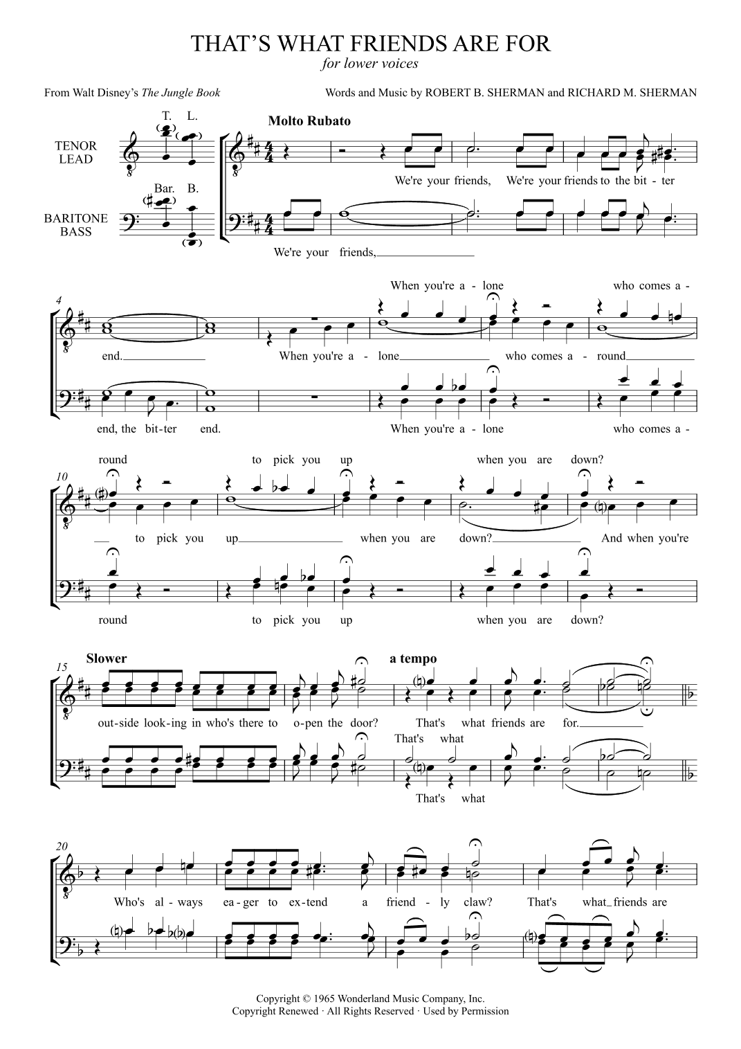 That's What Friends Are For (the Vulture Song) (arr. Iain Hallam)