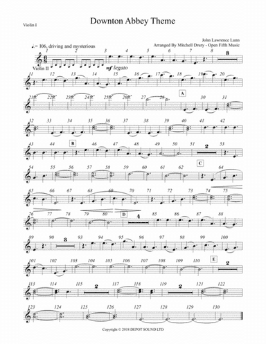 Downton Abbey (theme) (arr. Mitchell Drury)