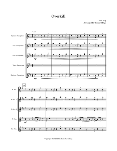 Overkill (arr. Richard Page)