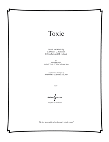 Toxic (arr. Andrew R. Guarrine)