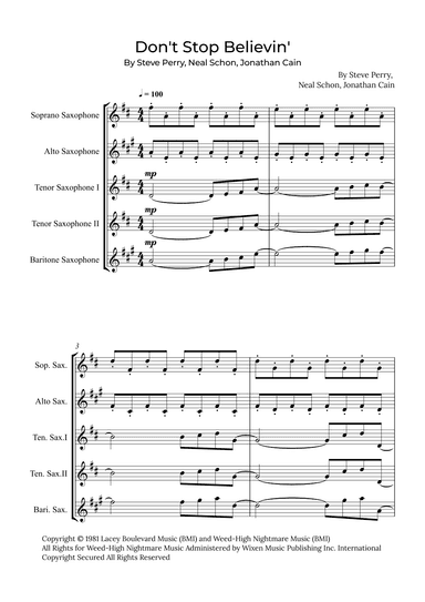 Don't Stop Believin' (arr. Alex Nunes Rodrigues)