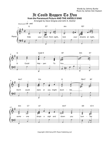 It Could Happen To You (arr. Dave Gingras, John E. Dosher)