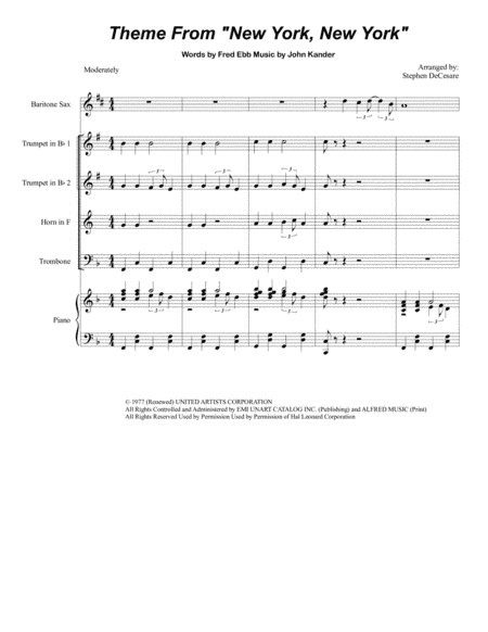 Theme From "New York, New York" (arr. Stephen DeCesare)
