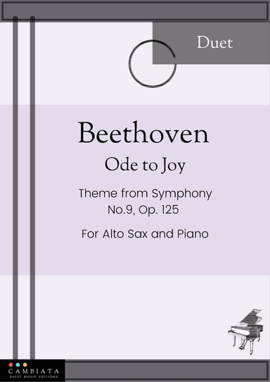 Ode To Joy - Solo Alto Sax and Piano accompaniment (Easy) (arr. Levy Nunes)