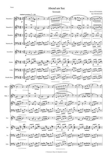 Abend am See - Serenade (arr. Nicholson's Music)