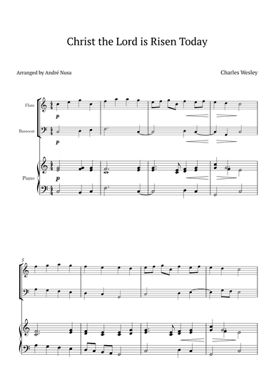 Christ the Lord is Risen Today (arr. André Nusa)