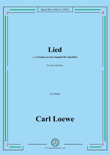 Loewe-Lied,in A Major,for Voice and Piano (arr. OSM Press)