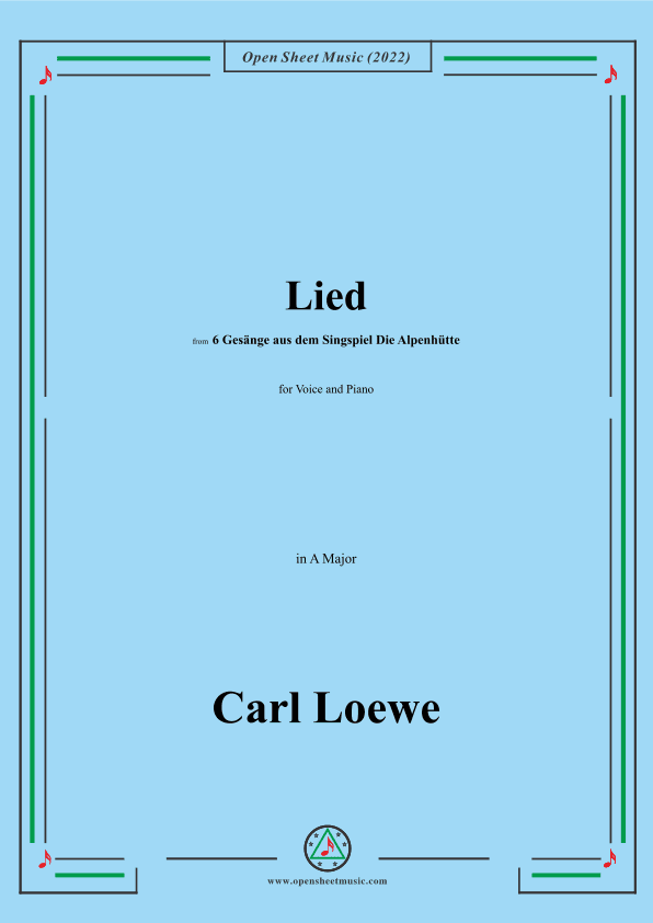 Loewe-Lied,in A Major,for Voice and Piano (arr. OSM Press)
