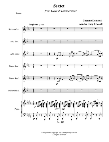 Sextet - from Lucia di Lammermoor (arr. Gary Bricault)