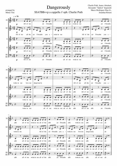 Dangerously (arr. Mister Tim)