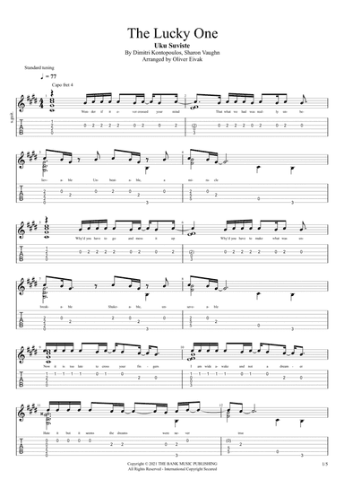 The Lucky One (arr. Oliver Eivak)