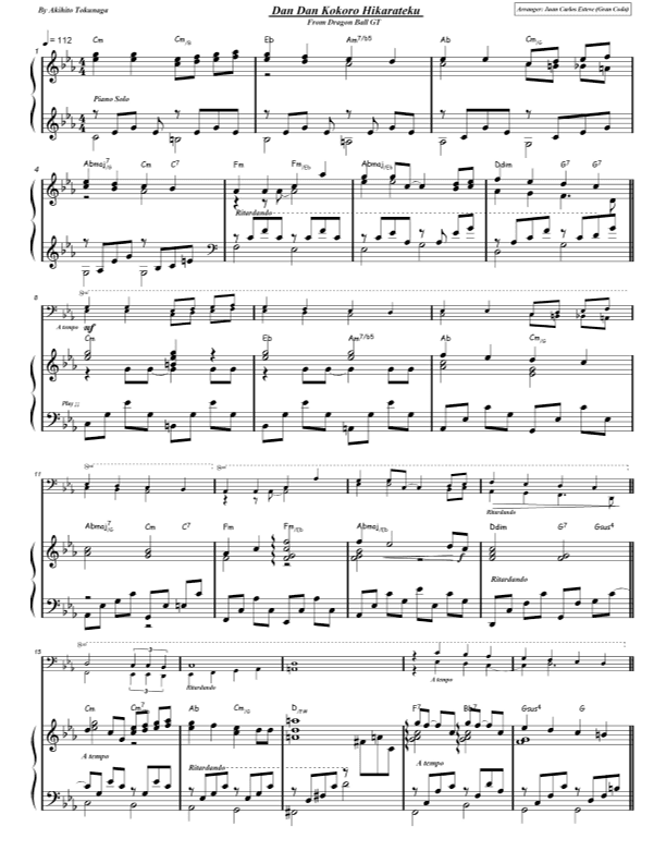 Dragon Ball Gt (arr. Juan Carlos Esteve (Gran Coda))