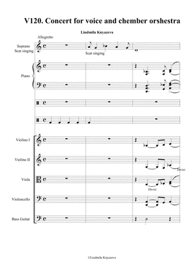 V 120/ Concert for voice and chamber orshestra