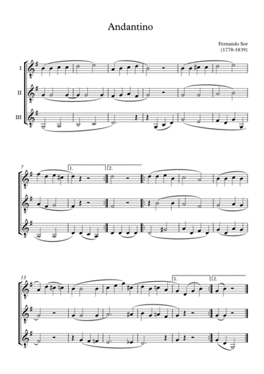 Andantino - Fernando Sor (Trio) (arr. Christopher Everest)