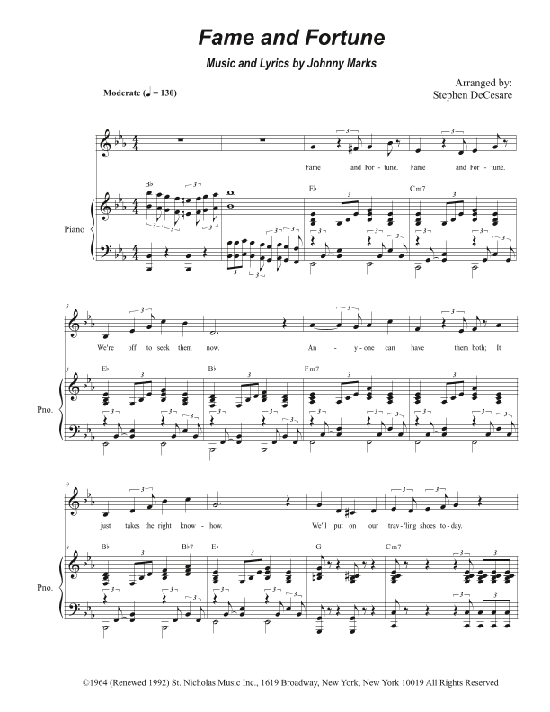 Fame And Fortune (arr. Stephen DeCesare)
