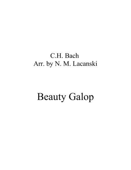 Beauty Galop (arr. Nick Lacanski)