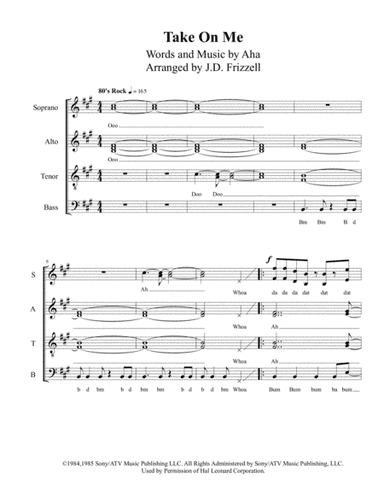 Take On Me (arr. J.D. Frizzell)