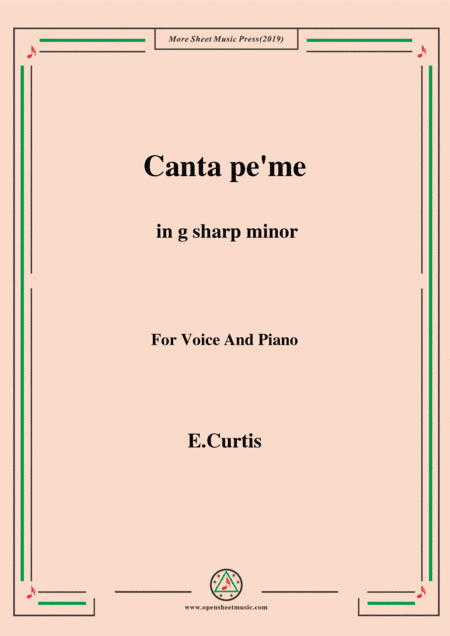 De Curtis-Canta pe' me in g sharp minor (arr. MSM)