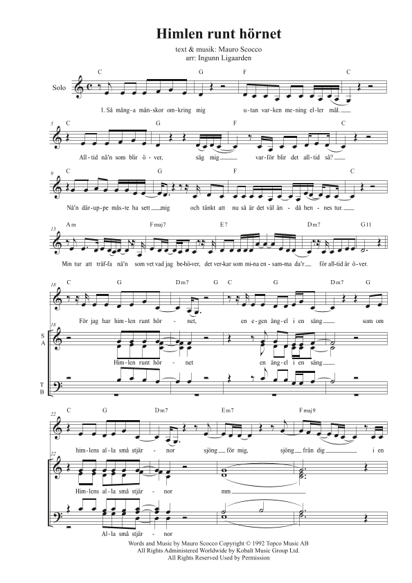 Himlen Runt Hornet (arr. Ingunn Ligaarden)