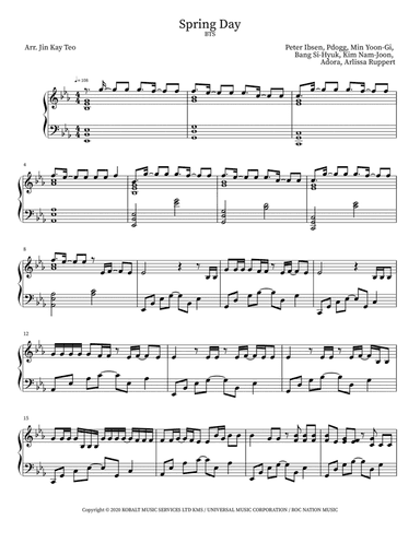 Spring Day (arr. Jin Kay Teo)