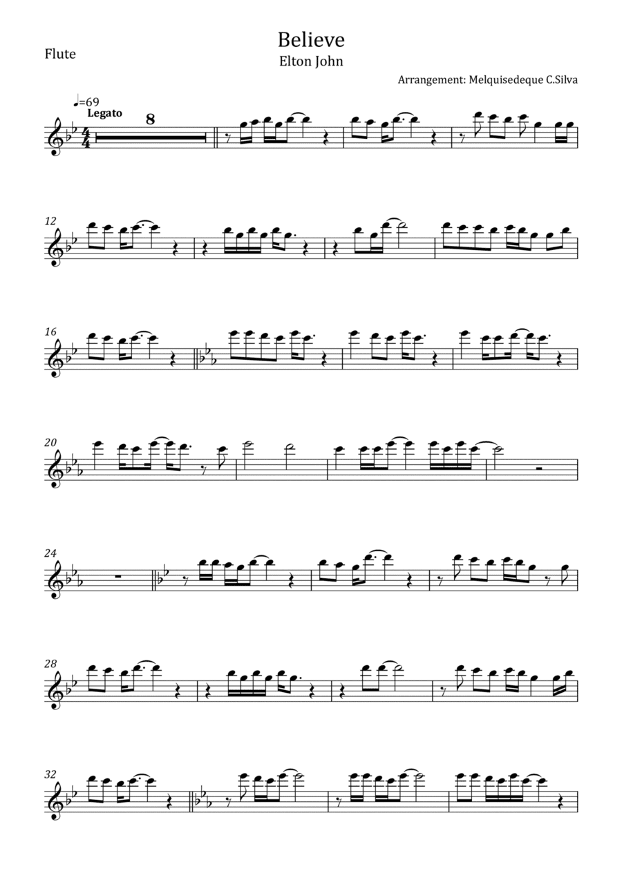 Believe (arr. Melquisedeque C.Silva)