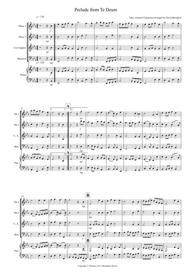 Prelude from Te Deum for Double Reed Quartet (arr. David Burndrett)