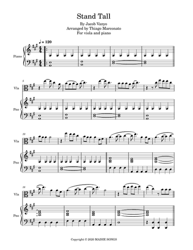 Stand Tall (arr. Thiago Marconato)