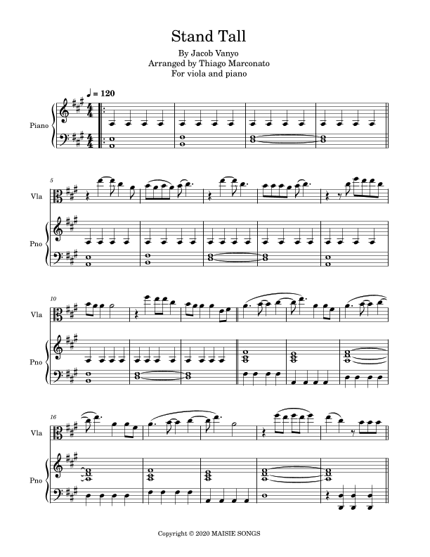 Stand Tall (arr. Thiago Marconato)