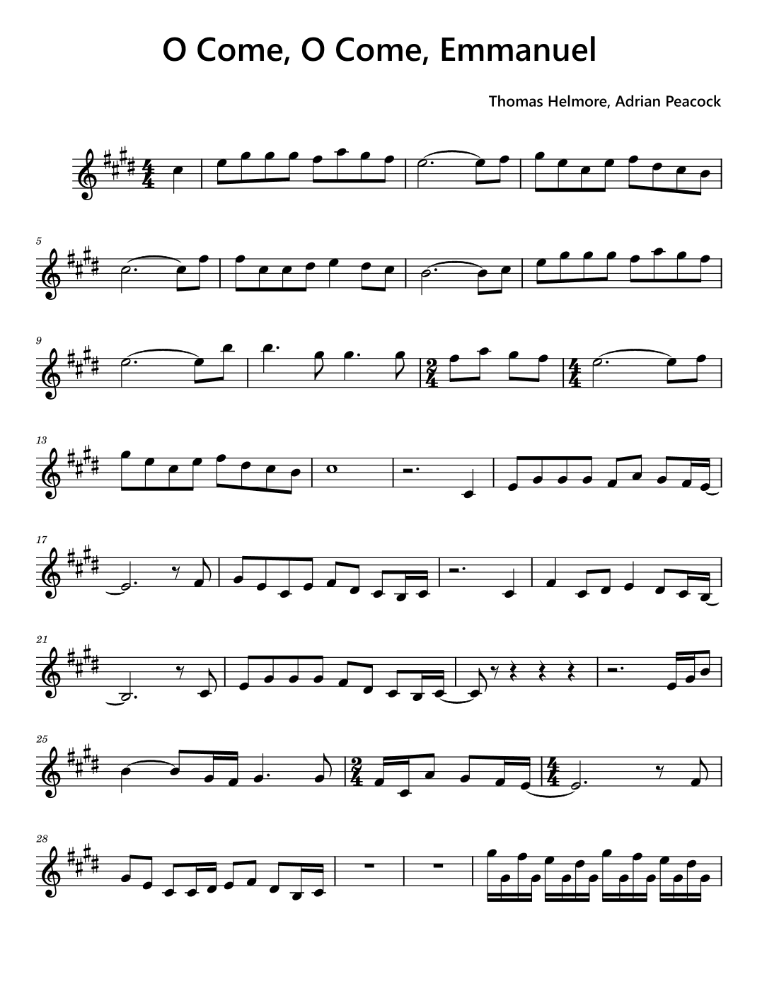 O Come, O Come Emmanuel (arr. Funtom)