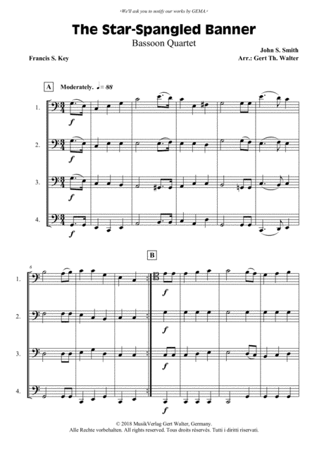 The Star-Spangled Banner (arr. Gert Th. Walter)