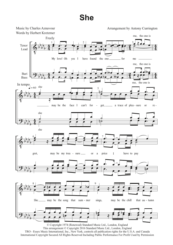 She (arr. Antony Currington)