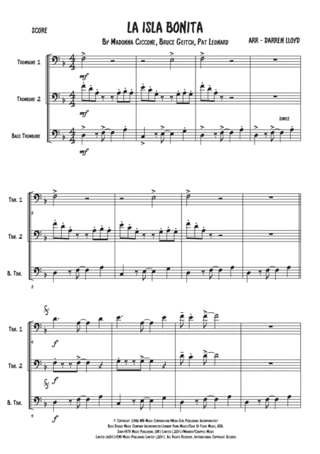 La Isla Bonita (arr. Darren Lloyd)