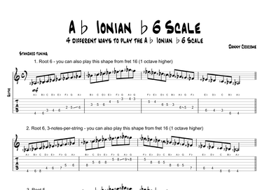 Ab Ionian b6 Scale (4 Ways to Play)