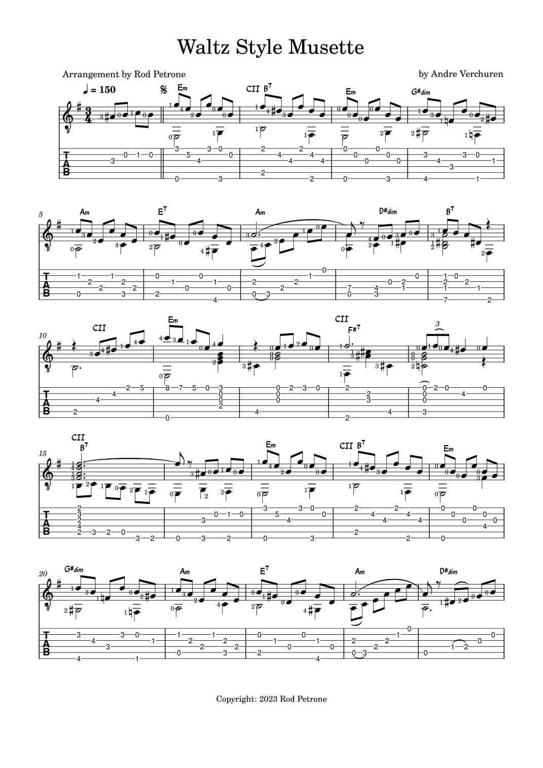 Waltz Style Musette (arr. Rod Petrone)