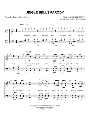 Jingle Bells Parody (arr. Jon Nicholas)
