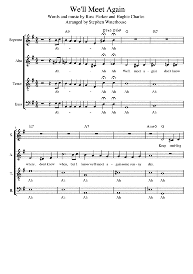 We'll Meet Again (arr. Stephen Waterhouse)