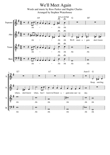 We'll Meet Again (arr. Stephen Waterhouse)