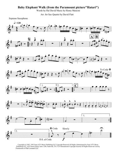 Baby Elephant Walk from the Paramount Picture HATARI! (arr. David Flatt)